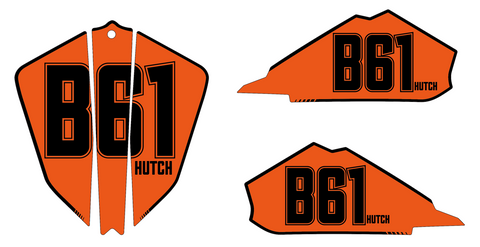 Hutch - Custom KTM front and rear number boards set x 3