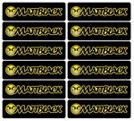 Mattblack - 140mm length logo decals