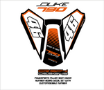 KTM 790 Duke pillion number board decal set - Custom number