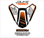 KTM 790 Duke pillion number board decal set - Custom number