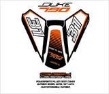 KTM 790 Duke pillion number board decal set - Custom number