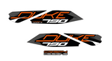KTM 790 Duke 'FRACTURE' swing arm decal kit
