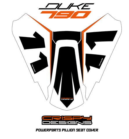 Granger - Custom KTM 790 Duke pillion seat cover decals