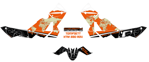 Tompsett - Custom KTM 990 ADV decals