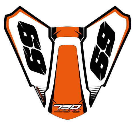 Palmer - KTM 790 Duke pillion cover decals