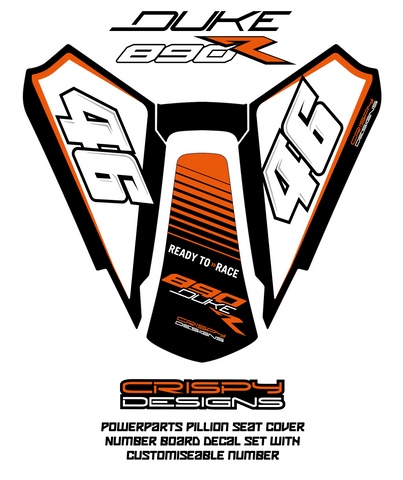 Özberk - KTM 890 Duke pillion tail decals