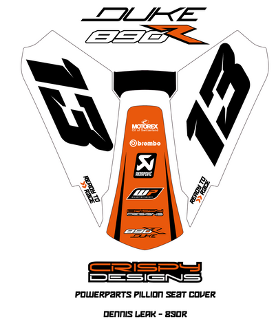 Leak - 890 R pillion cover custom decals