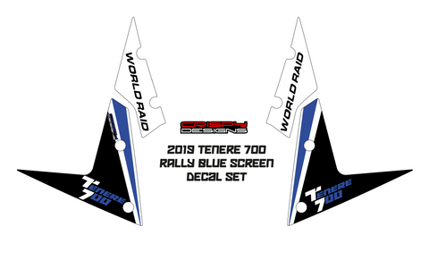 Yamaha Tenere World Raid 700 screen decal set - 2022