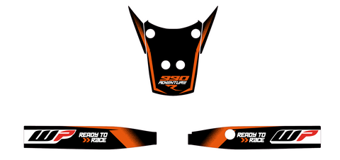 Milburn - KTM 990 swing arm and tail decals